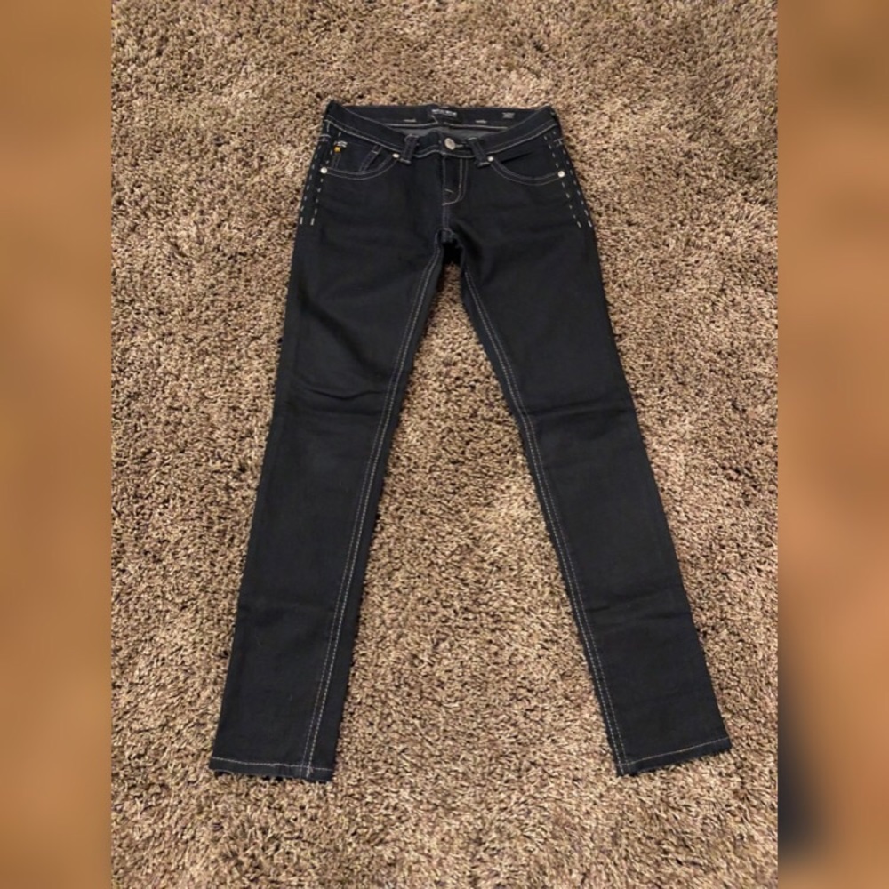 MEK dark wash skinny jeans
